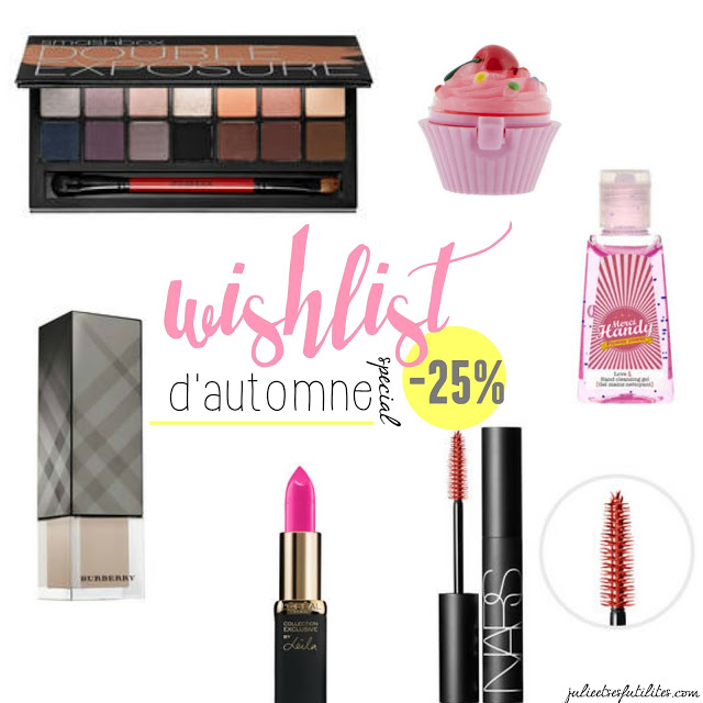 Wishlist d'automne spécial -25% chez Sephora !