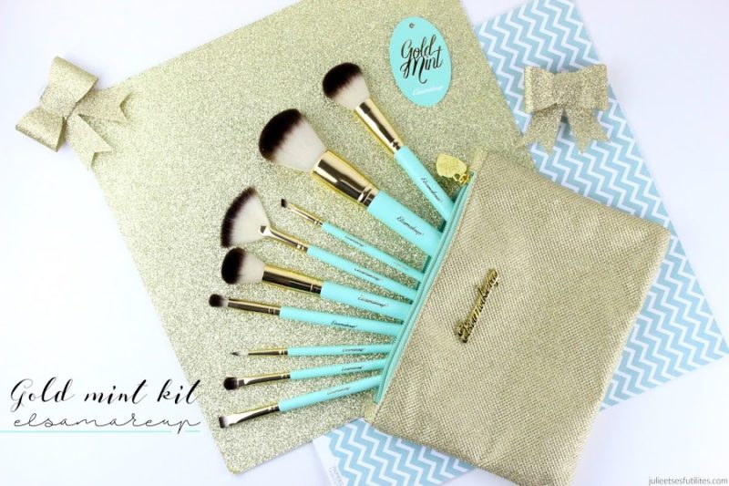 Le nouveau kit de pinceaux "Gold Mint Kit" d'Elsamakeup !