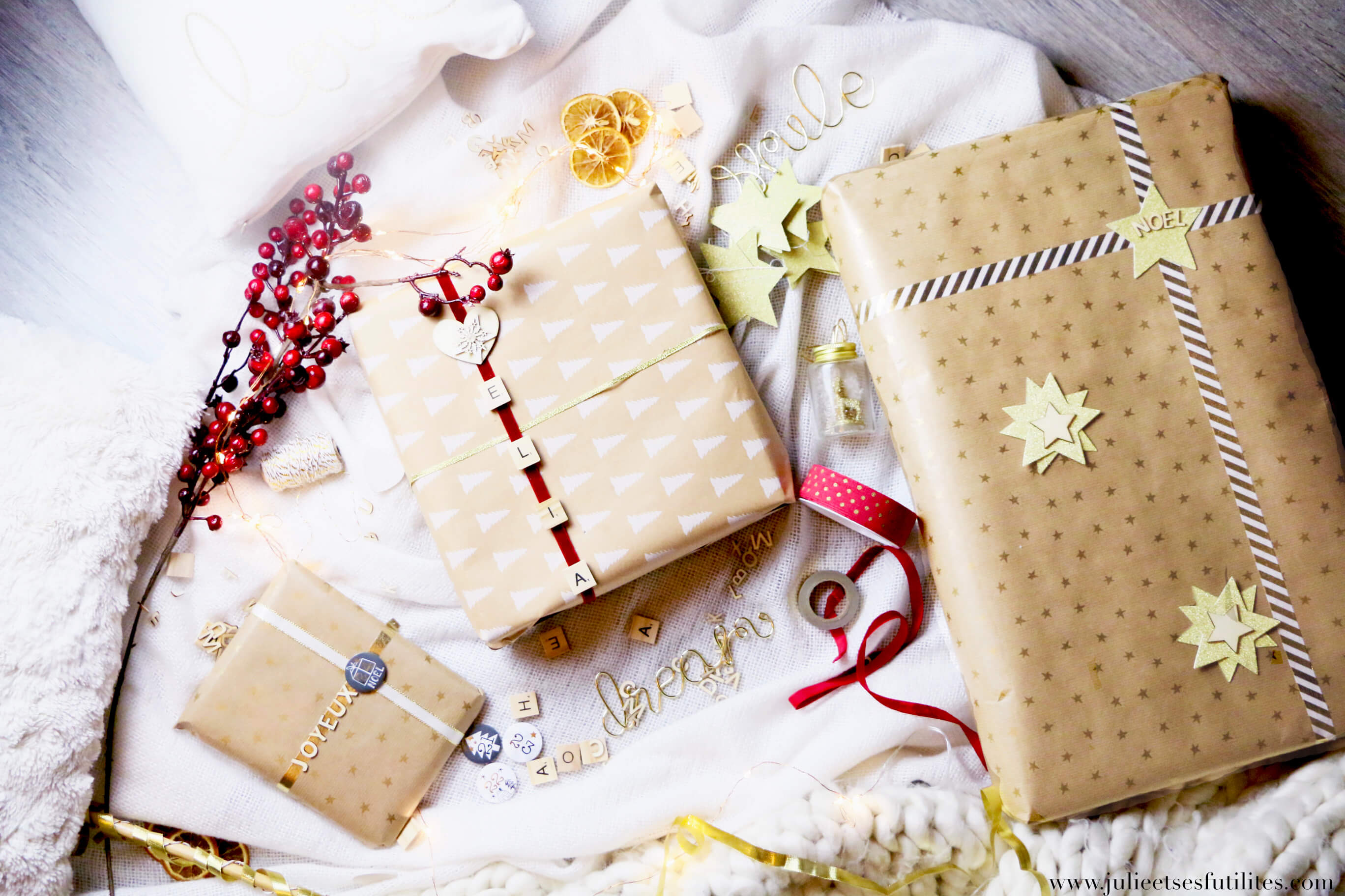 Papier cadeau pour créer des paquets cadeaux originaux - masking tape